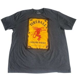 Fireball Whisky Mens 3x Dark Gray Devil Graphic Cotton Polyester T-Shirt